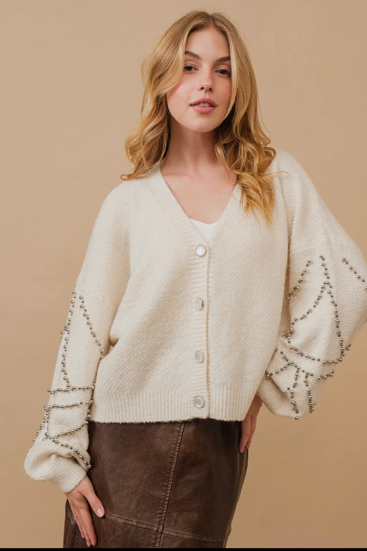 Pearl Embellished Cardigan