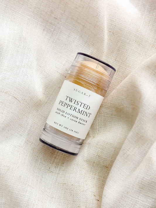 Twisted Peppermint Solid Lotion Stick