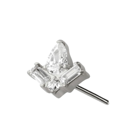 Crown Jewel Titanium Flat Back Labret