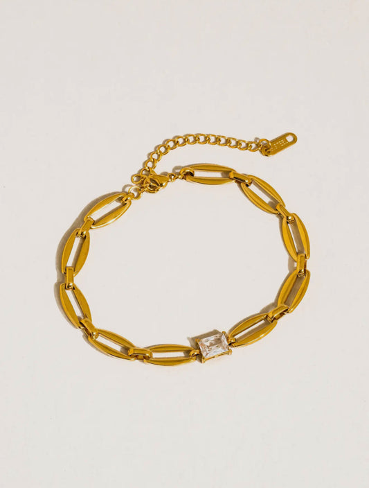 Link Chain CZ Bracelet