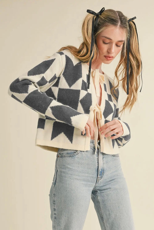 Bow Crop Cardigan