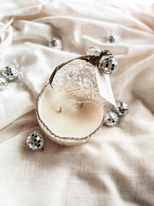 oh, Christmas Tree Glass Ornament Candle