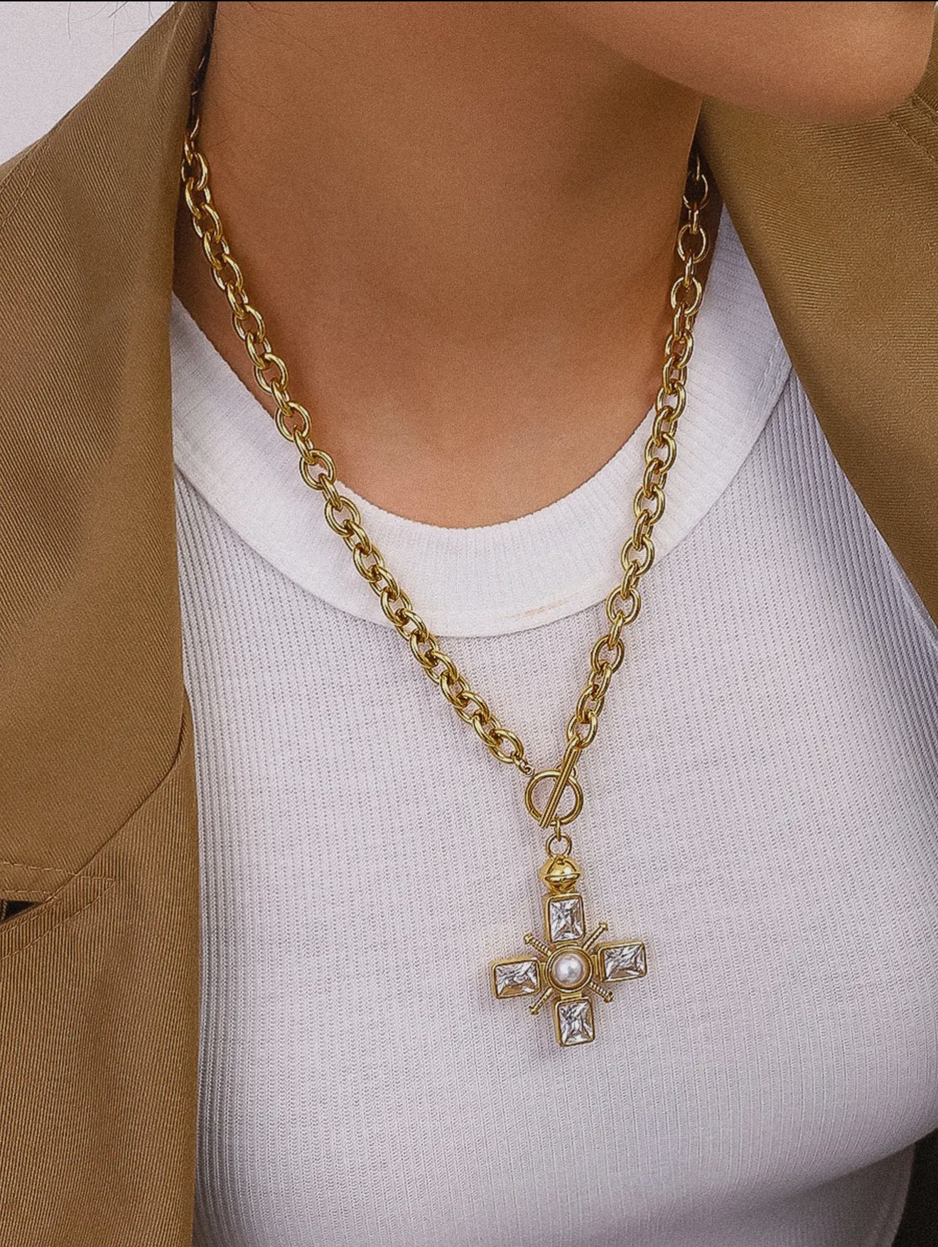 Large Cross Necklace