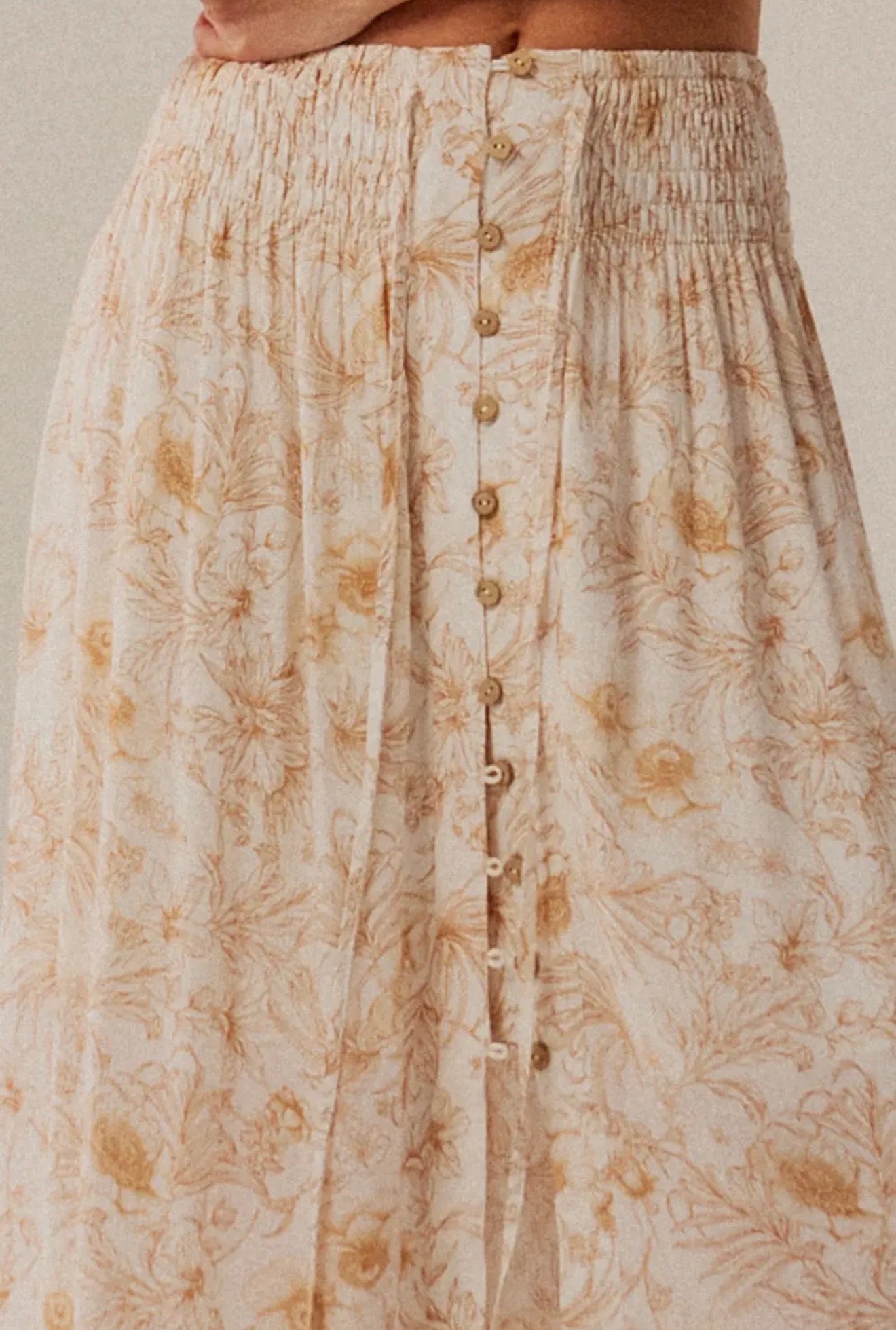 Floran Button Front Maxi Skirt
