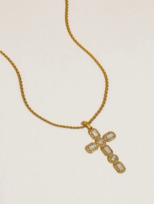 CZ Cross Necklace