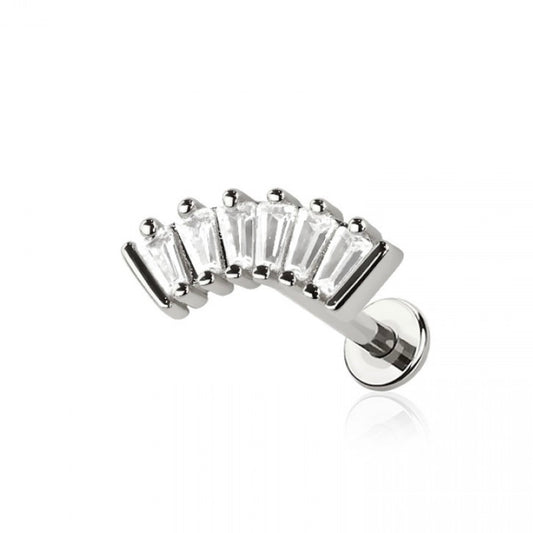 Lumi Titanium Flat Back Labret