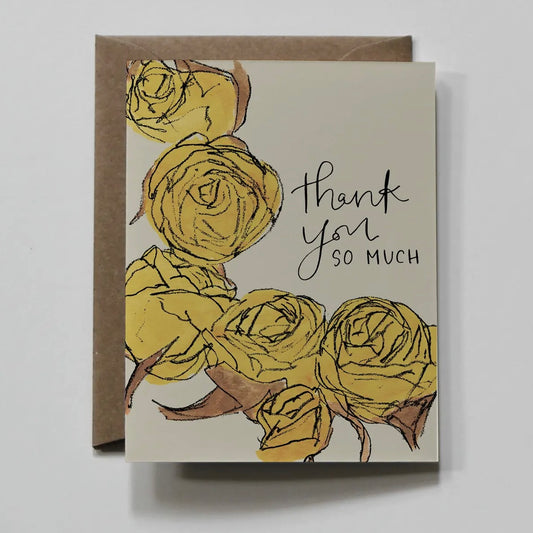 Greeting Card - Floral Thank You