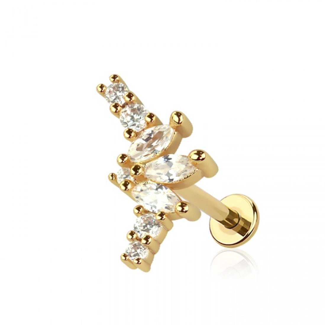 Solis Gold Flat Back Labret
