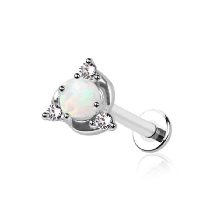 Luna Halo Titanium Flat Back Labret
