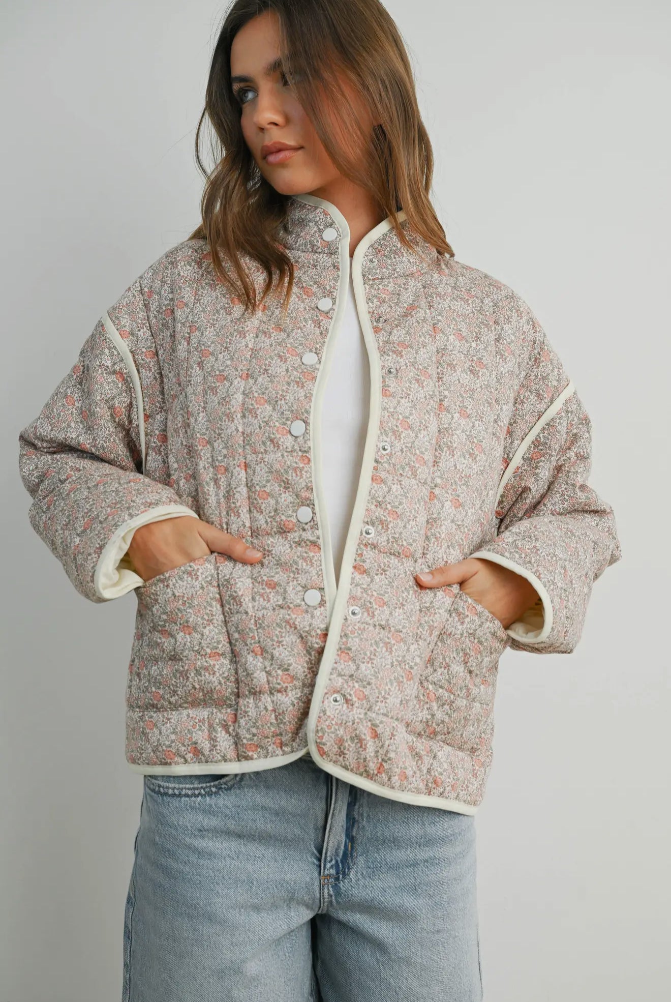 Quilted Floral Jacket