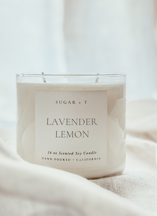 Lavender Lemon Scented Candle