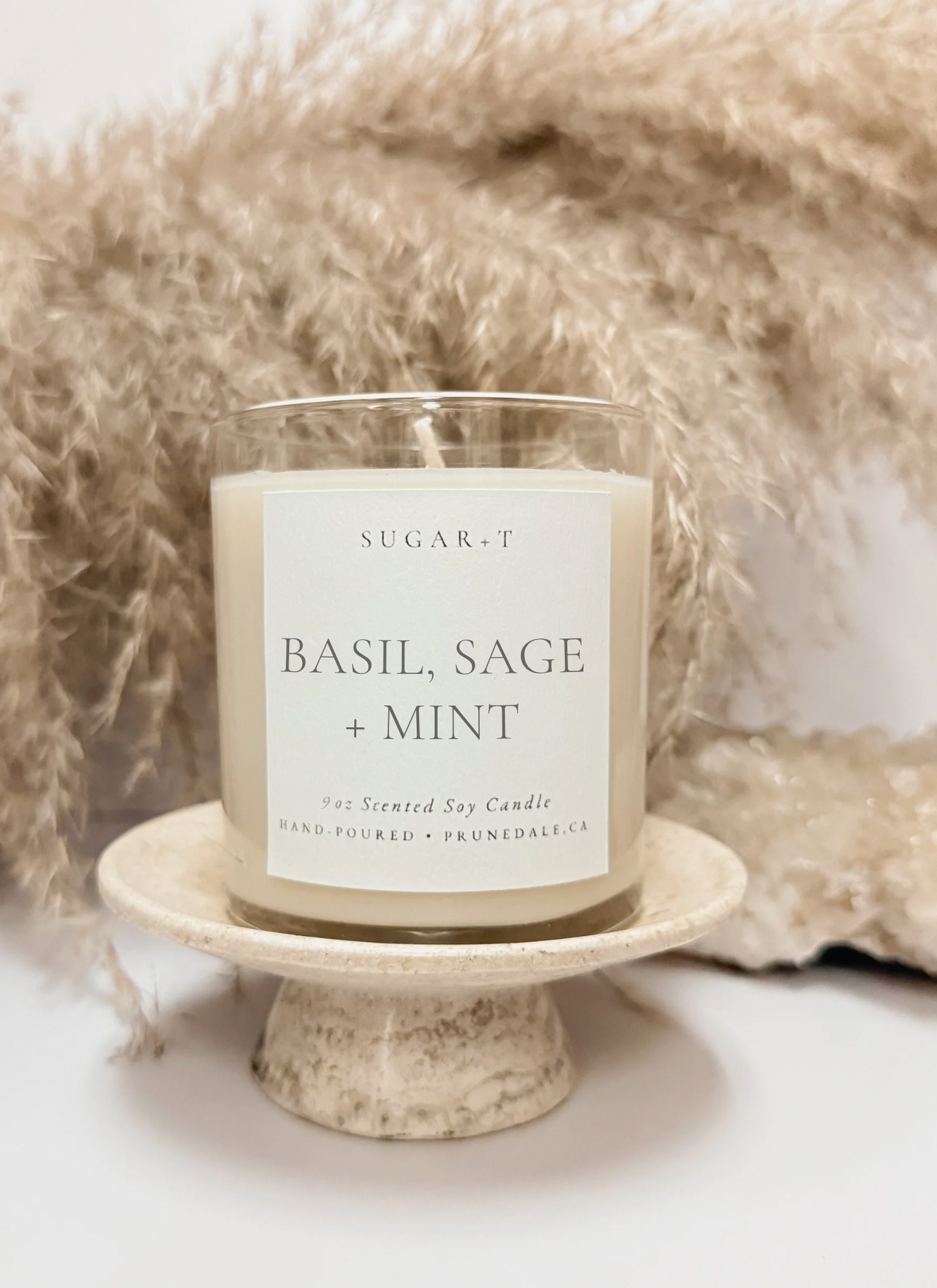 Basil, Sage + Mint Scented Candle