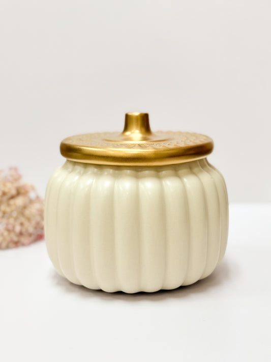 Ceramic Pumpkin Candle - Pumpkin Caramel