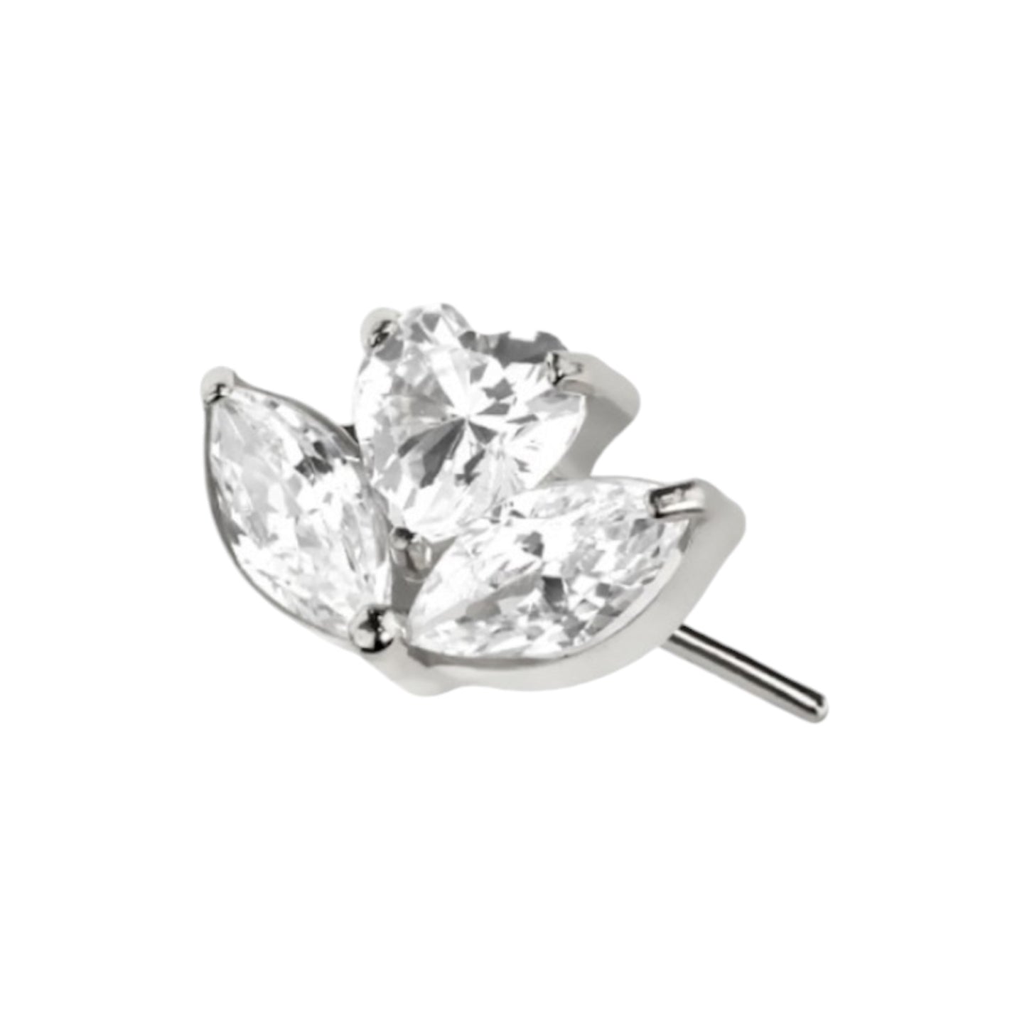 Stella Bloom Titanium Flat Back Labret
