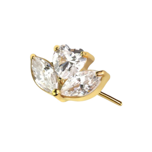 Stella Bloom Gold Flat Back Labret