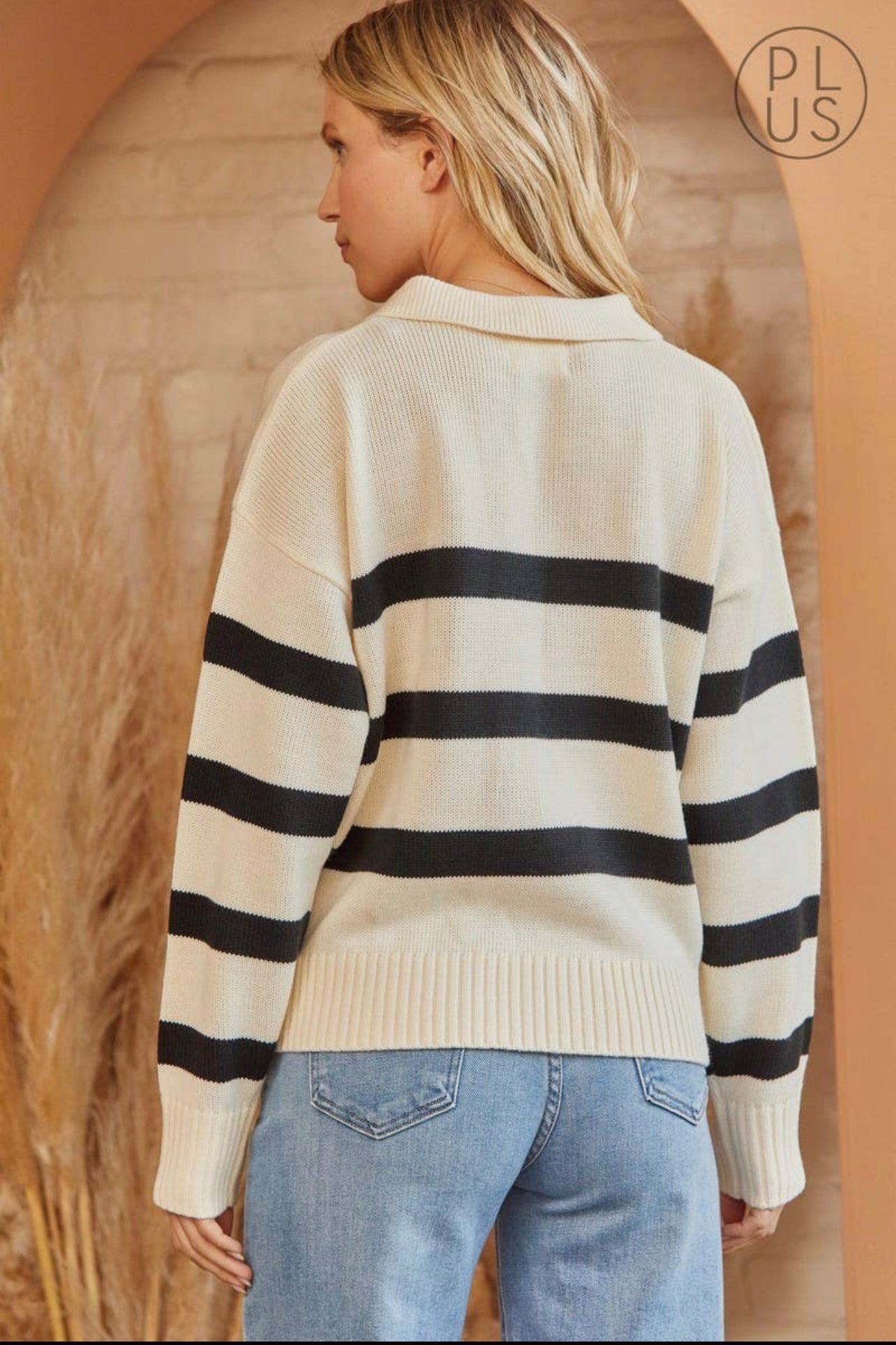 CURVE - Stripe Sweater