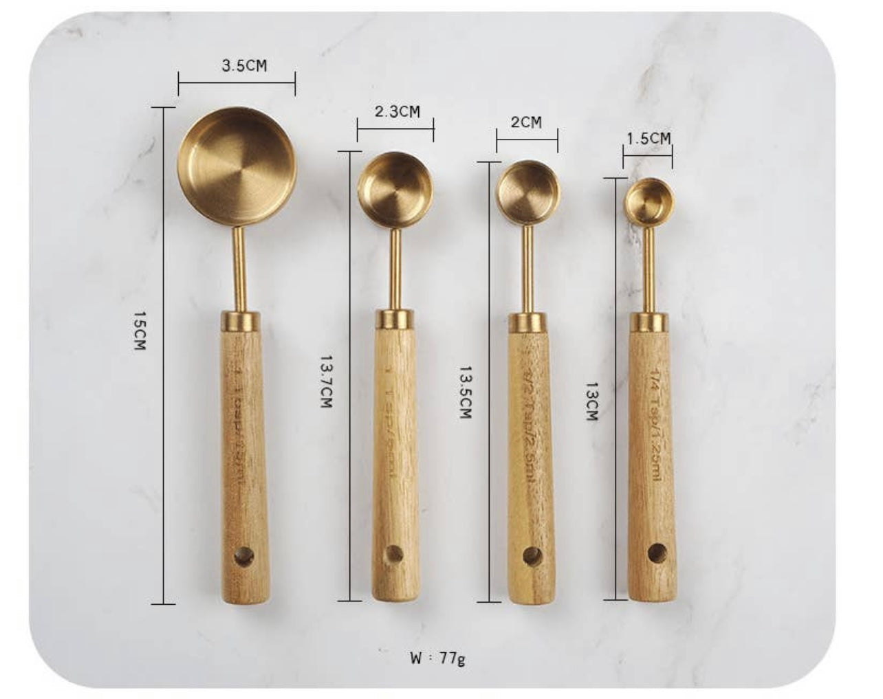 Azucar - Acacia Measuring Spoons