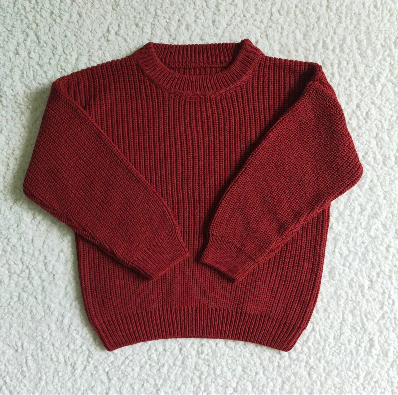 Maddie Girl - Wine Knitted Sweater