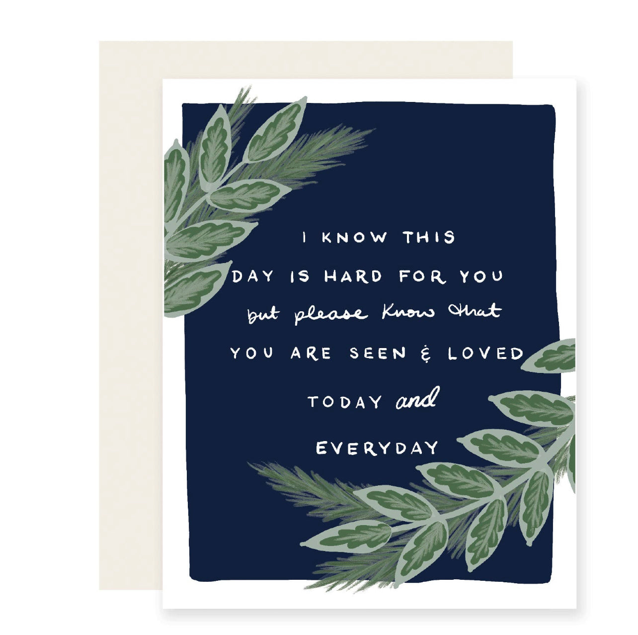 Greeting Card - Hard Day Leaves