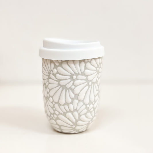 Azucar - Talavera Travel Mug - Gray