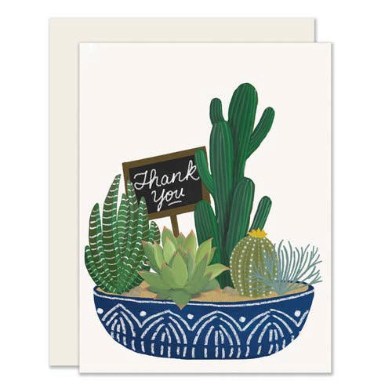 Greeting Card - Succulent Thank You