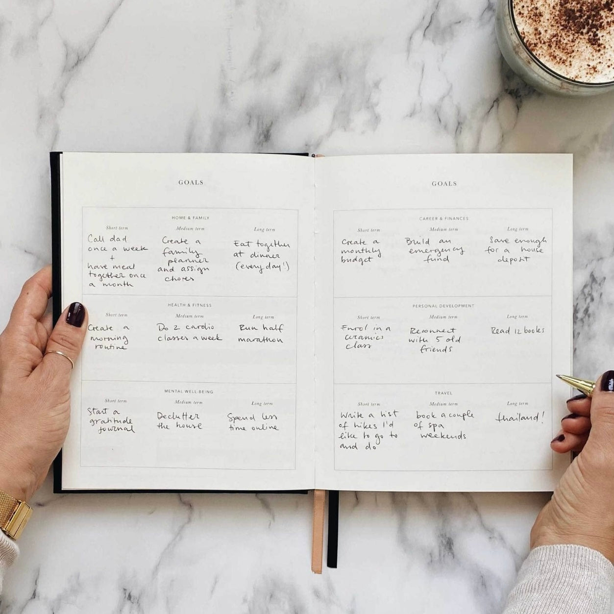 Undated Black Weekly Planner