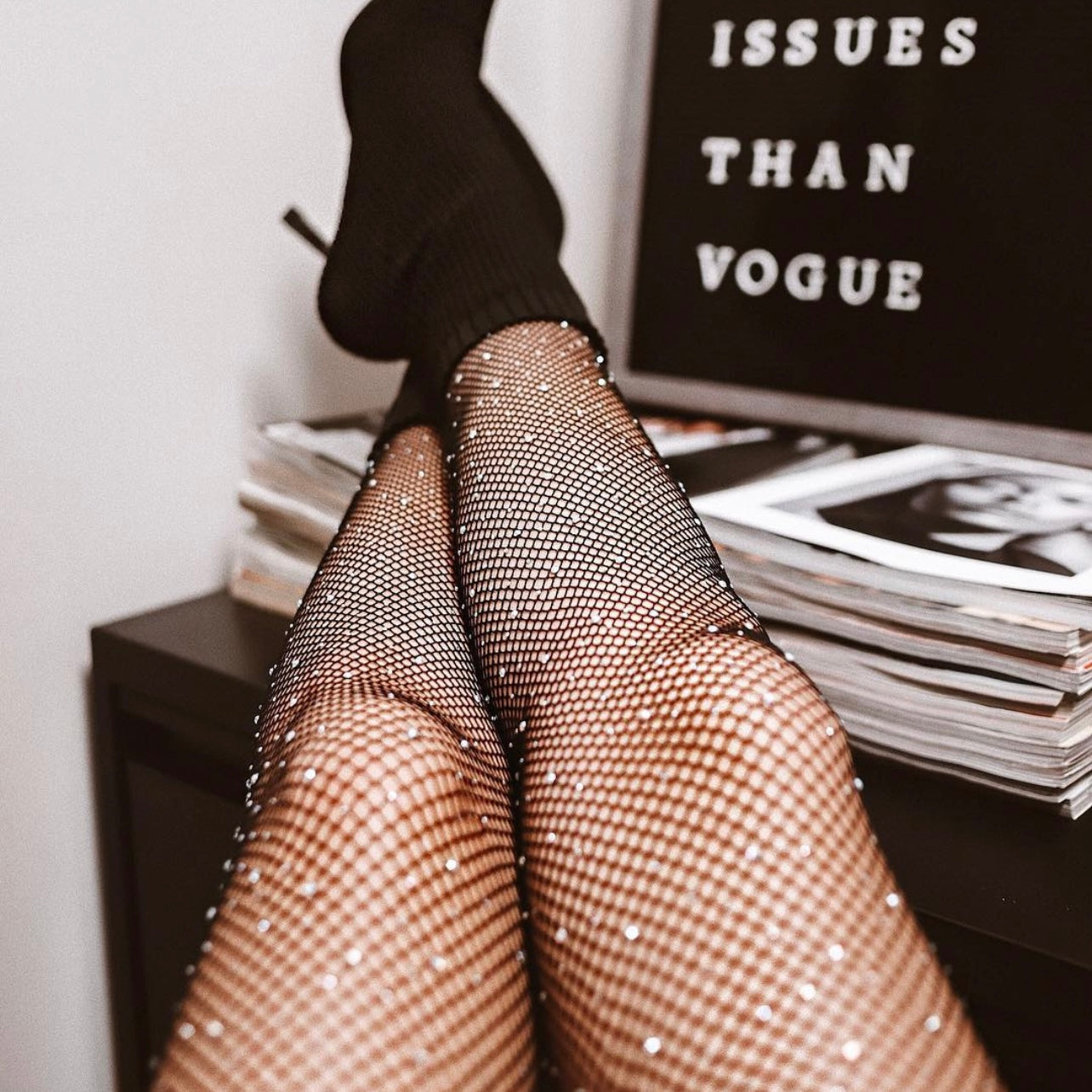 Curve - Rhinestone Fishnets