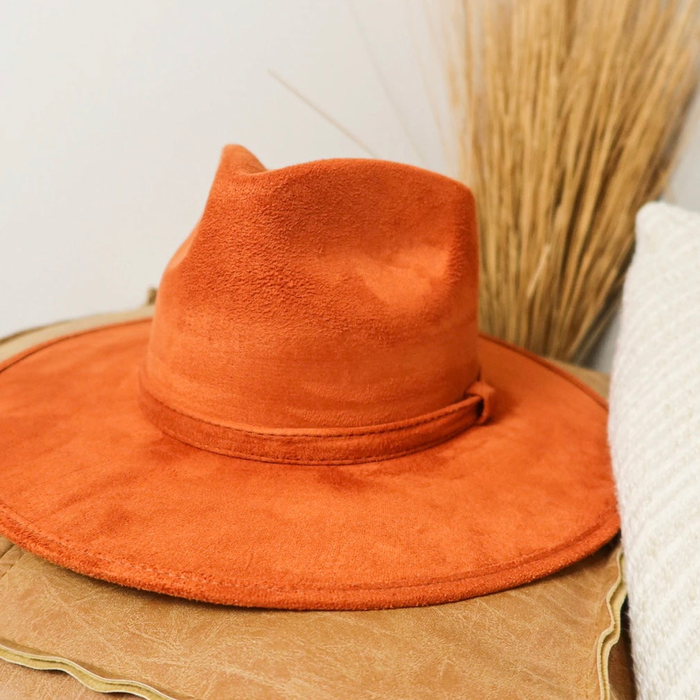 Moonchild - Vegan Suede Rancher Hat - Orange