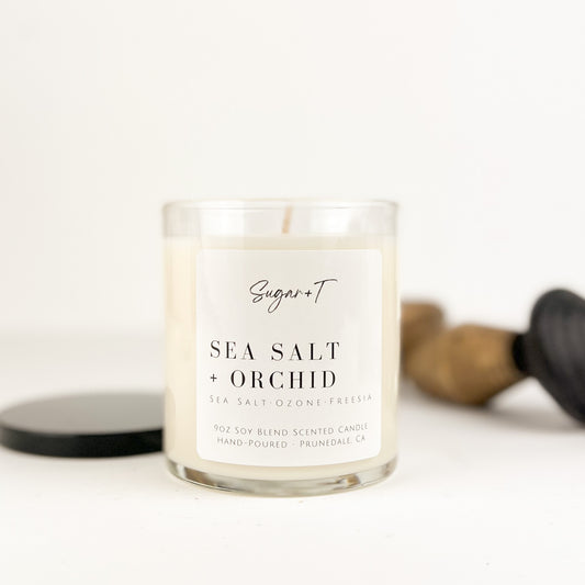 Sea Salt + Orchid Scented Candle