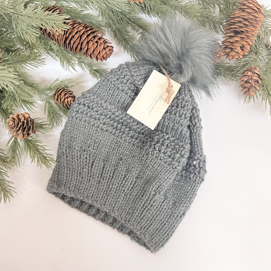 Aleman Creations - Knit Beanie - Gray