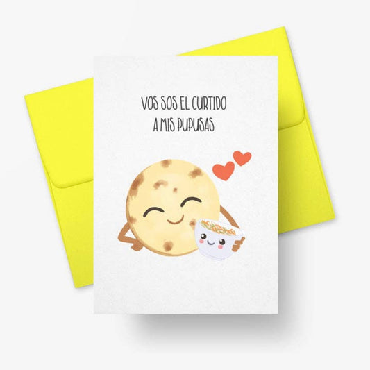 Greeting Card - Curtido y Pupusas